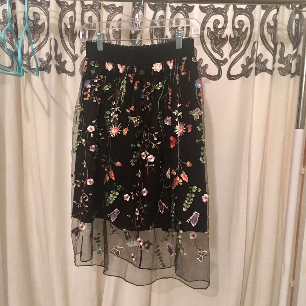 Embroidered SHEIN Skirt